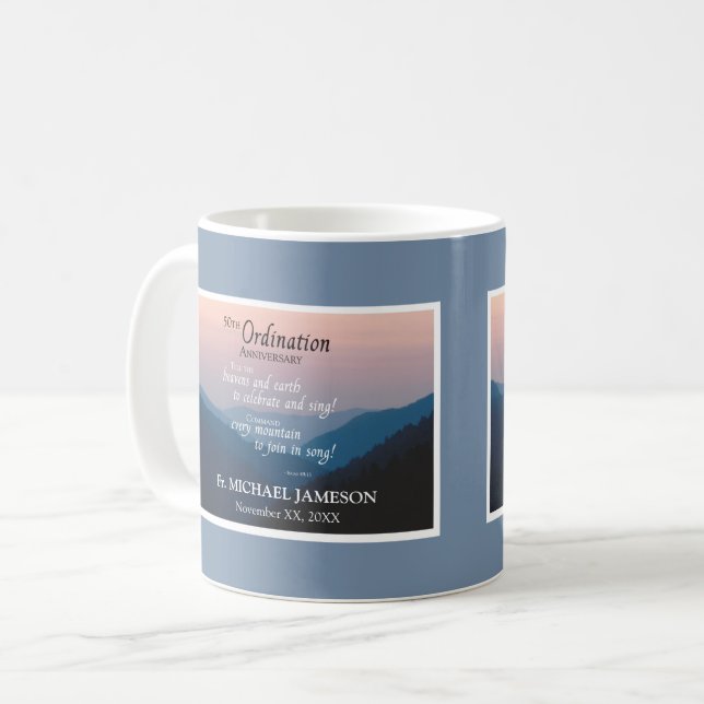50th Anniversary of Ordination Congratulations Coffee Mug (Front Left)