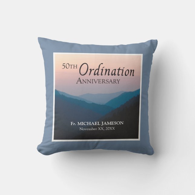 50th Anniversary of Ordination Congratulations Cushion (Front)