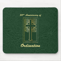 50th Anniversary of Ordination Green Leather Look