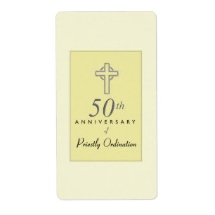 50th Anniversary of Priest with Embossed Cross