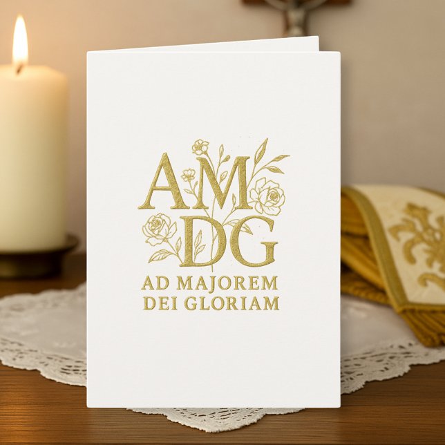 50th Anniversary of Priestly Ordination – AMDG  Card (Creator Uploaded)