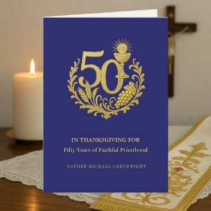 50th Anniversary of Priestly Ordination Gold Card