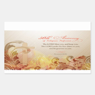 50th Anniversary of Religious Profession, Nun Rectangular Sticker