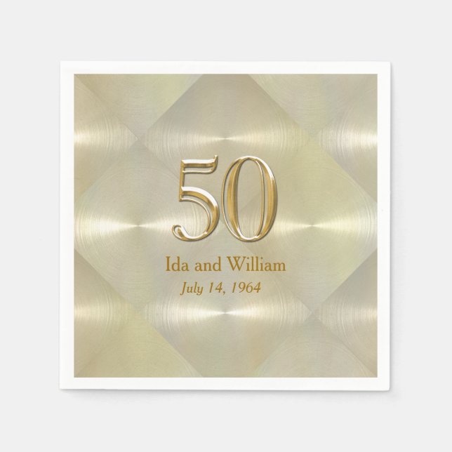50th Anniversary or Birthday Napkin (Front)