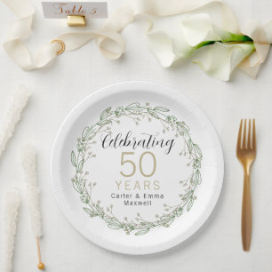 50th Anniversary Paper Plate