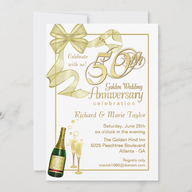 50th Anniversary Party - Bargain Invitations (Front)