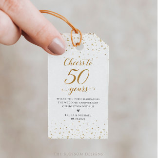 50th Anniversary Party Favour Tags - GAC27
