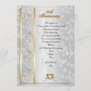 50th anniversary party invitation  elegant