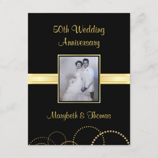 50th Anniversary Party Invitation - Photo Optional