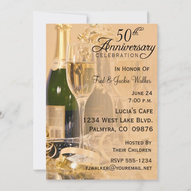 50th Anniversary Party Invitations (Front)