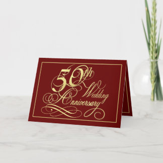 50th Anniversary Party Invitations - Folded Cards