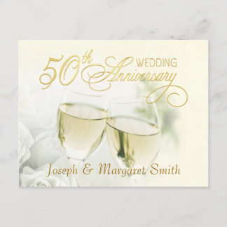 50th Anniversary Party - Ivory RSVP Reply Cards