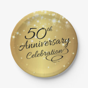 50th Anniversary Party Paper Plate