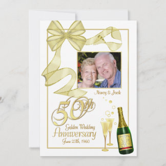50th Anniversary Party Photo Invitations - Bargain