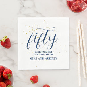 50th Anniversary Personalised Napkin