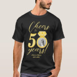 50th Anniversary Photo Cheers to 50 Years T-Shirt<br><div class="desc">Congratulations and cheers to 50 years! The perfect casual attire for your 50th anniversary party. Personalised with a custom photo,  names and dates,  this t-shirt would make a wonderful 50th golden wedding  anniversary gift.</div>