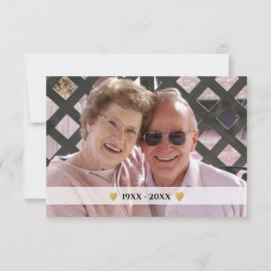  50th Anniversary Photo Golden Wedding  Thank You Card