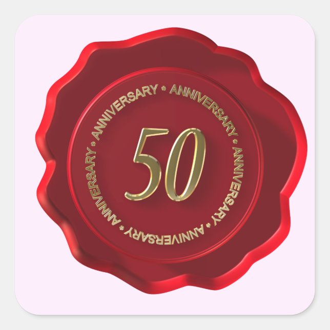 50th anniversary red wax seal (Front)
