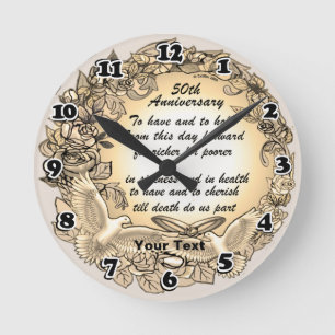 50th Anniversary Round Clock