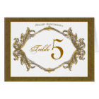 50th anniversary Table Number Cards