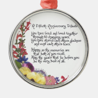 50th Anniversary Tribute Metal Ornament