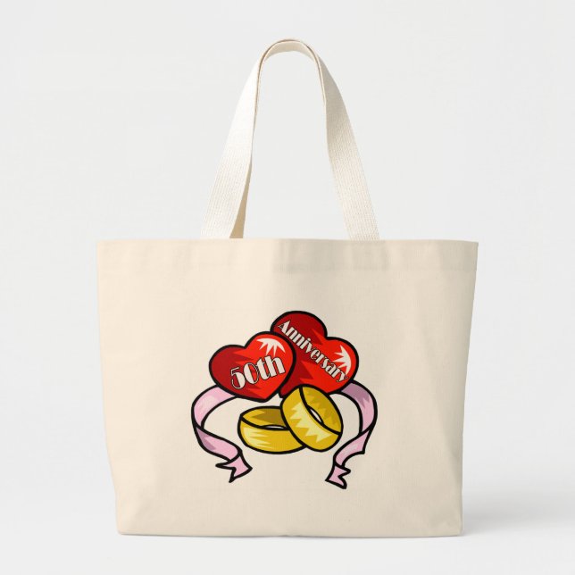 50th anniversary w large tote bag (Front)