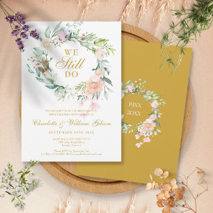 50th Anniversary We Still Do Floral Garland Invitation