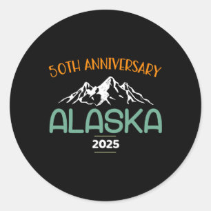 50th Anniversary Wedding Alaska Cruise 2026 Matchi Classic Round Sticker