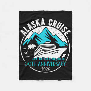 50th Anniversary Wedding Alaska Cruise 2026 Matchi Fleece Blanket