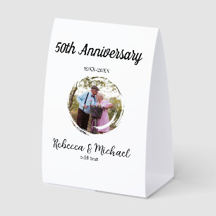 50th anniversary wedding photo circle name year
