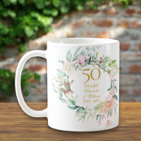 50th Anniversary Wedding Rose Watercolour Garland