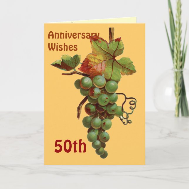 50th Anniversary wishes, customiseable Card (Front)