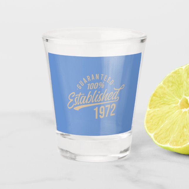 50th Birtday Gift Idea - 50 years Shot Glass (Front)