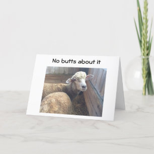 50th BIRTH NO BUTTS ABOUT IT YOU ARE OVER THE HILL Card