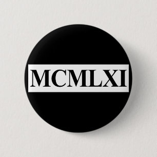 50th Birthday, 1961 6 Cm Round Badge