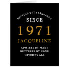 50th Birthday 1971 Black Gold For Her Personalised