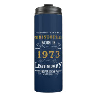 50th Birthday 1973 Legendary Blue Gold Add Name