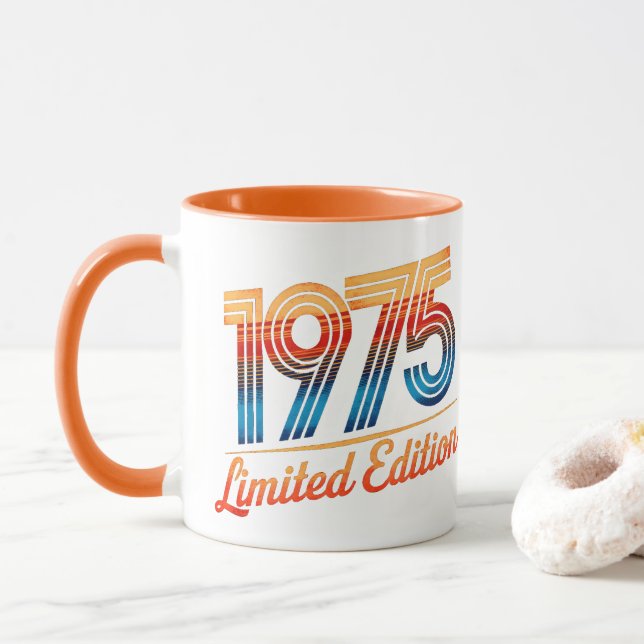 50th Birthday 1975 Limited Edition Mug (With Donut)