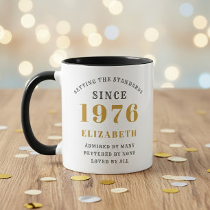 50th Birthday 1976 Add Name Elegant Mug