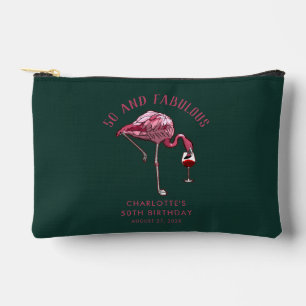 50th Birthday 50 and Fabulous Swag Custom Accessory Pouch
