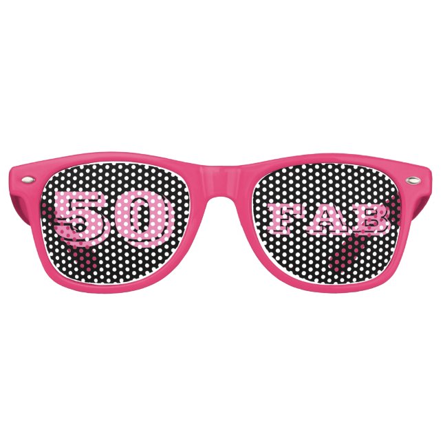 50TH BIRTHDAY 50 FAB SUNGLASSES SHADES (Front)