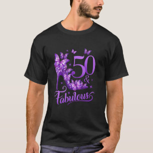 50th Birthday 50 Fabulous lady s women s Long Slee T-Shirt
