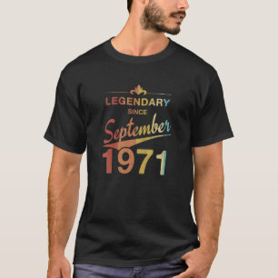 50Th Birthday 50 Year Old Born In September 1971 V T-Shirt