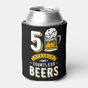 50th Birthday 50 Years & Countless Beers   Can Cooler