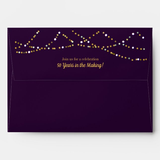 50th Birthday | 50 Years in the Making | Purple Envelope (Back (Top Flap))