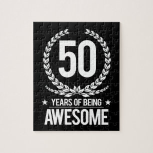 50th Birthday (50 Years Of Being Awesome) Jigsaw Puzzle
