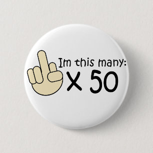 50th Birthday 6 Cm Round Badge