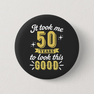50th Birthday 6 Cm Round Badge