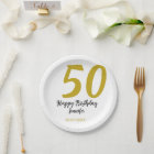 50th birthday add name date year black template go