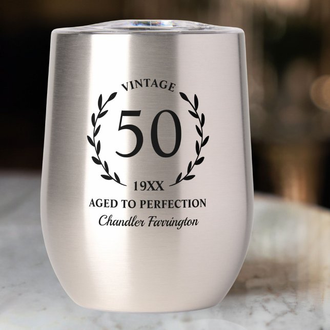 50th Birthday Aged to Perfection Custom Name Year (Creator Uploaded)